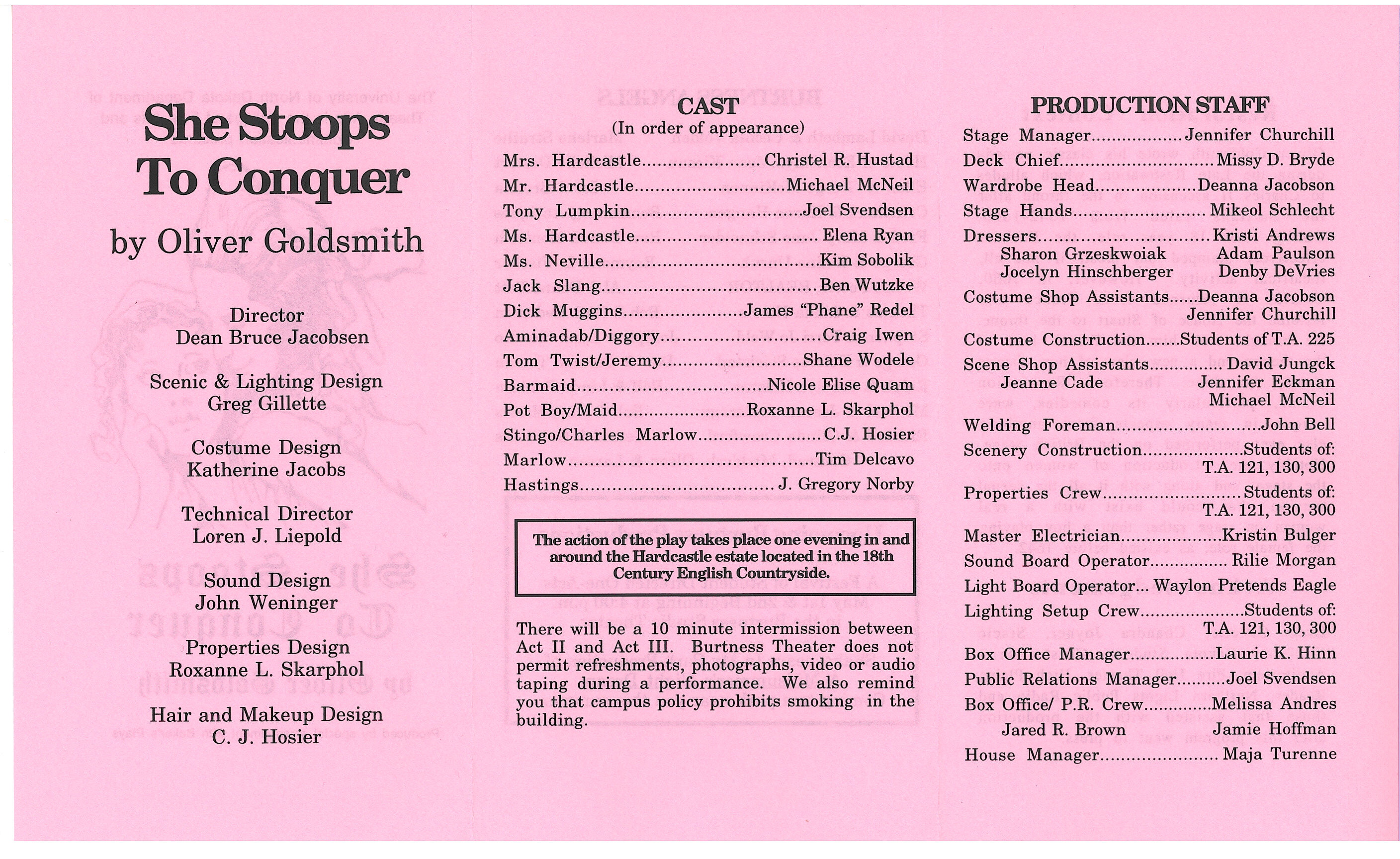 1996-97 She Stoops Program p. 2