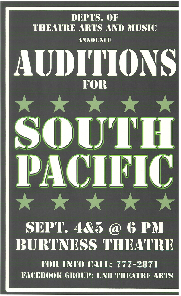 2008 South Pacific Audition Poster 1