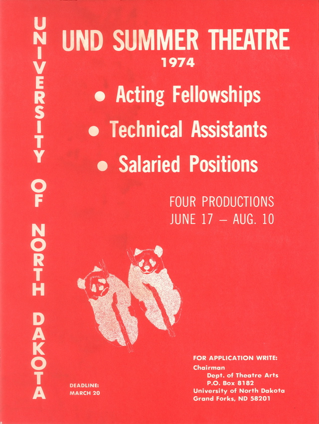 1974 Summer Theatre Employment