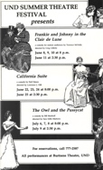 1989 Summer
                Theatre Festival